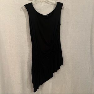 Olivia Moon Black Asymmetrical Sleeveless Top